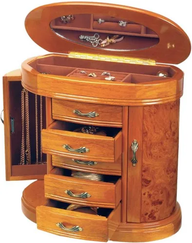 Miniatura 2 de Mele & Co. Joyero Trinity, nogal