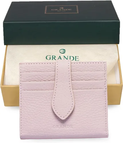 Miniatura 5 de Grande -3803 Cartera unisex, Rosa pálido, Cartera delgada de cuero con cierre a presión pequeño