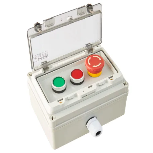 Miniatura 15 de Caja de botón de presión ip67 con botón de parada de emergencia, botón de cerradura, interruptor de llave de botón de presión con cubierta Botón