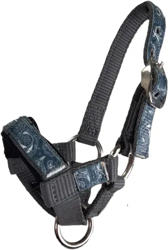 Miniatura 2 de Tahoe Tack Halter de alpaca superpuesto de nailon con banda nasal acolchada - 6 meses de garantía Cachemira