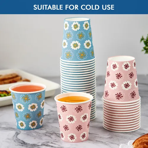 Miniatura 8 de TV TOPVALUE Paquete de 1200 vasos de papel de 5 onzas, 600 tazas blancas para baño y enjuague bucal, 600 vasos coloridos
