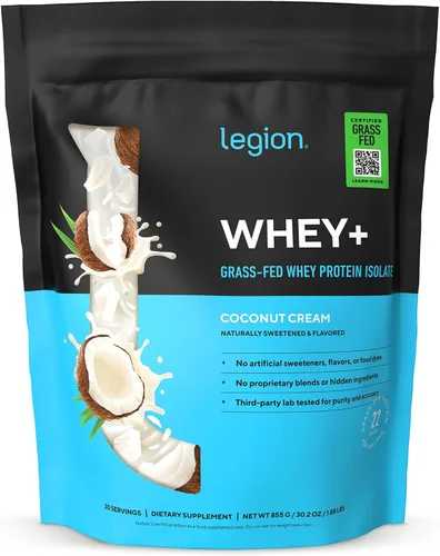 Miniatura 11 de LEGION Whey+ Proteína de Suero Aislado de Vacas Alimentadas con Pasto - Polvo de Proteína de Suero Aislado Bajo en Calorías, Sin OMG, Sin Azúcar
