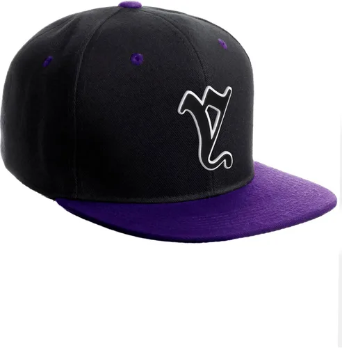 Miniatura 225 de Daxton Gorra clásica con visera de billete plano con letras del alfabeto inglés antiguo de la A a la Z