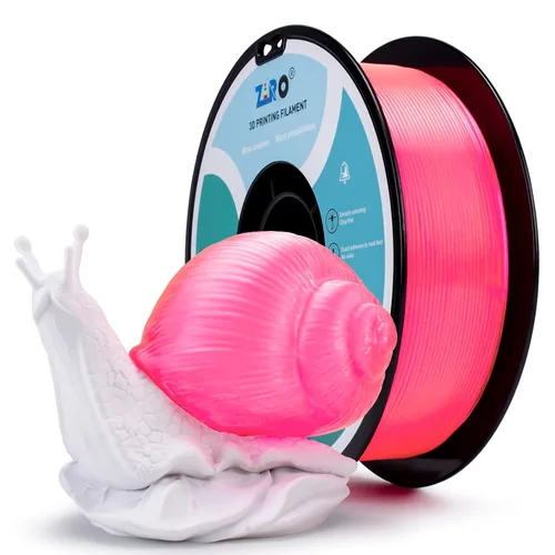 Miniatura 40 de ZIRO Filamento PLA fluorescente de 0.069 pulgadas, luminoso solo por luz UV, filamento de impresora 3D de efecto brillante, carrete de 2.2 libras