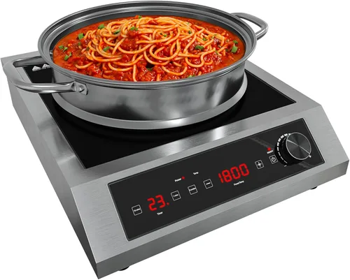 Miniatura 11 de Sunvivi Cocina de inducción portátil: 2 quemadores en 1, estufa eléctrica de encimera de grado comercial con pantalla táctil LED, 8 niveles
