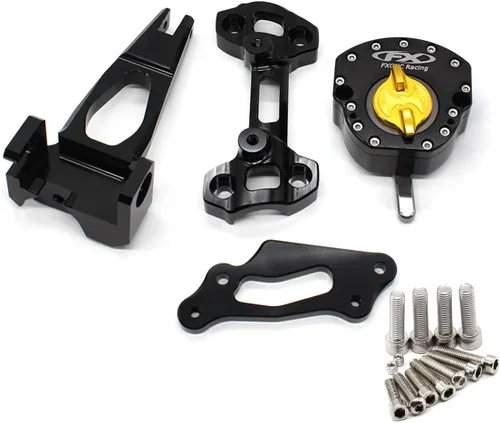 Estabilizador de amortiguador de dirección de motocicleta con soporte de montaje compatible con MT-09 MT09 / Street Rally FZ-09 2014 2015 2016 2017