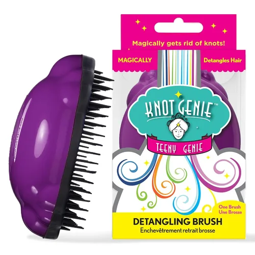 Miniatura 22 de Knot Genie Teeny - Cepillo desenredante para niños (sueño de aguamarina), cepillo desenredante perfecto para cabello rizado, separa suavemente