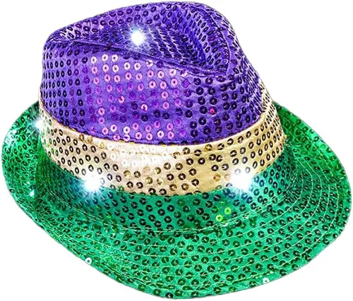 The Dreidel Company Sombrero de Mardi Gras, accesorios de disfraz, accesorio de fiesta, recuerdo de fiesta