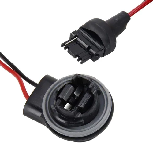 Miniatura 5 de iJDMTOY 2 adaptadores de cableado de resistencia de carga de un solo filamento 3156 en línea 50 W 6 ohmios para instalar luces LED de señal de giro