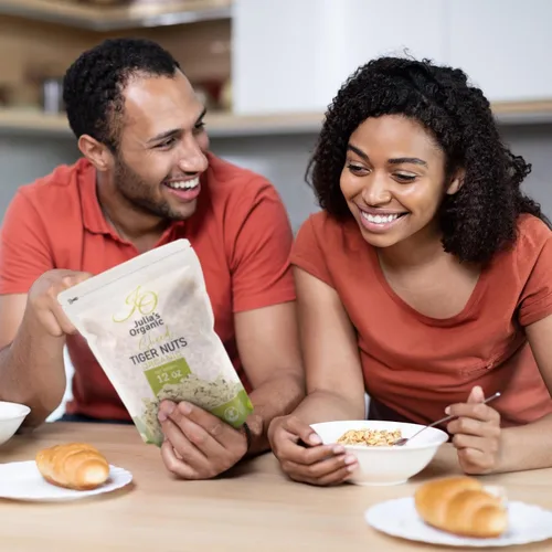 Miniatura 9 de Julia's Organic Frutos secos de tigre en rodajas finas – Listo para comer – No necesita remojo – Orgánico, vegano, alto en fibra y sin gluten, 12