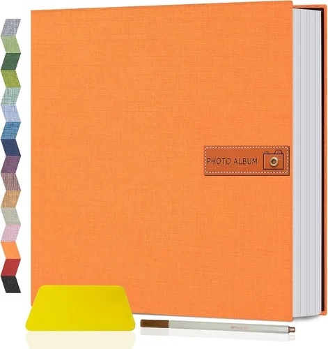 Miniatura 45 de Popotop Álbum de fotos grande autoadhesivo 4x6 5x7 8x10, álbum de recortes DIY, libro de fotos, regalos para mamá, familia, bebé y boda, con Azul
