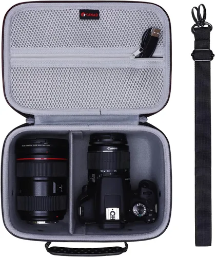 Funda rígida para cámara Canon EOS Rebel R100/T7/R50/R6 MarkII/R50 V/R8/R10 y Nikon RED Z/ Z50 II/Z6 III/Z5 II sin espejo, para cámaras Gris