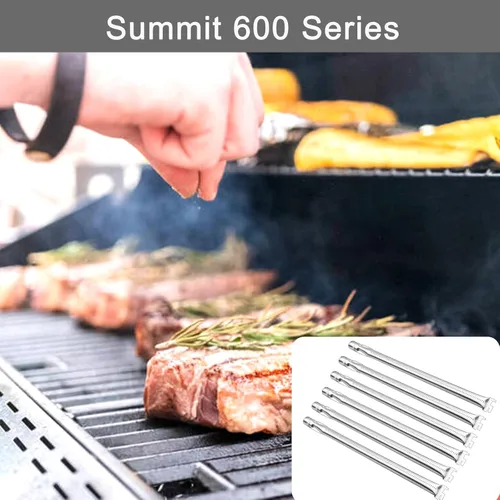 Miniatura 7 de 67554 Tubos de quemador de parrilla para Weber Summit serie 600 modelos años 2007 y posteriores, repuesto de parrilla para tubos de quemador