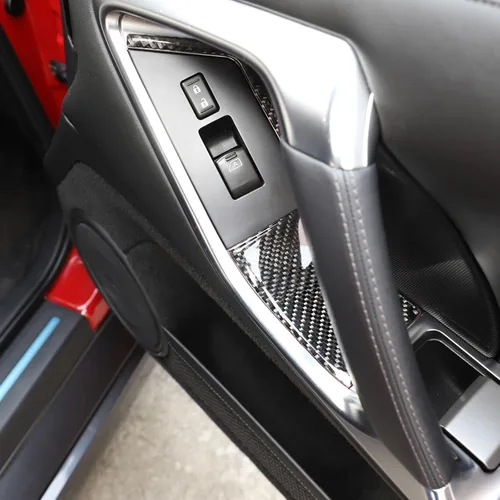 Miniatura 9 de Calcomanía de fibra de carbono para coche, botón de elevación, cubierta de panel para Nissan GTR R35 2008 a 2016 (fibra de carbono)