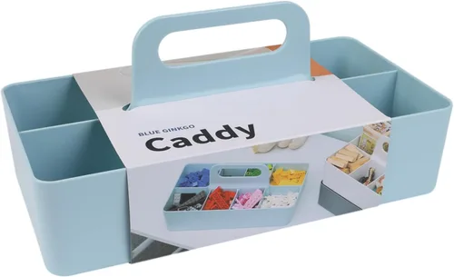 Miniatura 9 de BLUE GINKGO - Organizador apilable pequeño para baño, oficina, manualidades o suministros escolares, transportador portátil hecho en Corea Azul