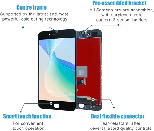Miniatura 2 de Kit de reemplazo de pantalla para iPhone SE 2022/3ª generación, pantalla LCD de 4.7 pulgadas, conjunto de digitalizador táctil 3D con adhesivo