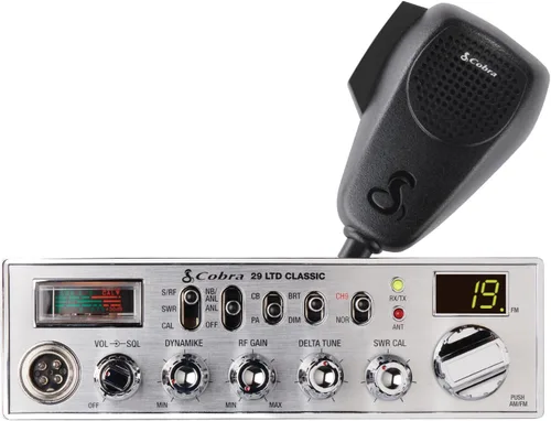 Cobra 29 LTD Classic Radio CB profesional AM/FM - Fácil de operar, radio de emergencia, canal instantáneo 9, salida de 4 vatios, 40 canales