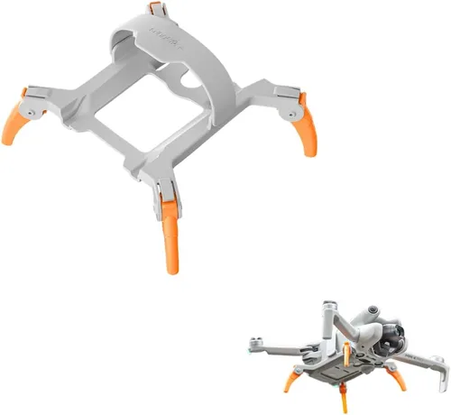 Miniatura 8 de Tren de aterrizaje extendido para DJI Mini 4 Pro, pata de araña de aterrizaje plegable compatible con accesorios Mavic Mini 4 Pro, gris
