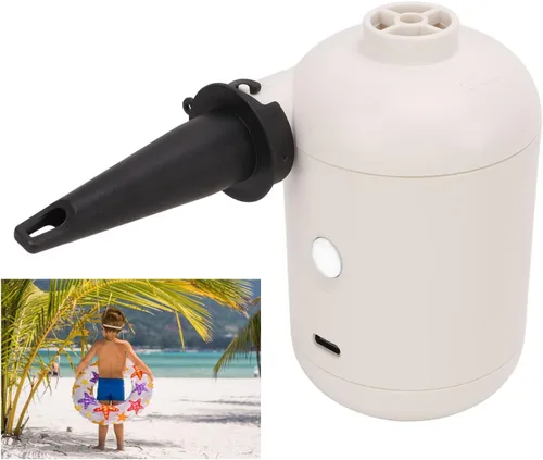 Miniatura 6 de Bomba de aire eléctrica, inflador portátil recargable por USB con 4 boquillas, DC 5V 2A llenado rápido para colchón de aire, cojines, barcos, piscina