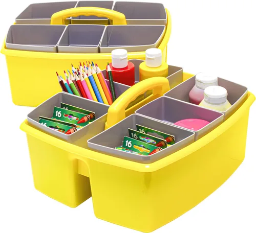 Miniatura 20 de Storex, clasificador grande para manualidades para salón de clases con tazas, 13 x 11 x 6.575 pulgadas, verde, caja de 2 unidades (00983A02C)