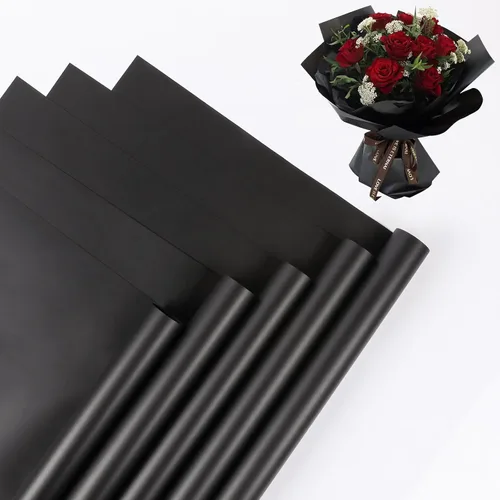 Miniatura 15 de NESCCI Papel de regalo de flores de 20 hojas, papel de regalo de ramo floral impermeable, suministros de floristería, papel de embalaje para boda