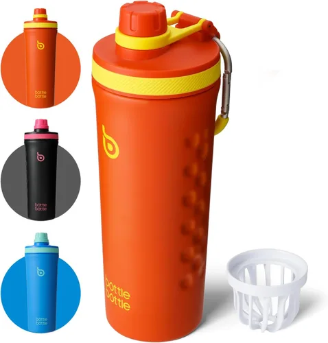 BOTTLE BOTTLE Botella Agitadora Aislada de 26 oz Botella de Agua Aislada para Hombres y Mujeres Botellas Agitadoras de Proteína para Gimnasio Taza