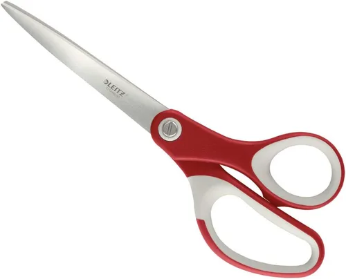 Miniatura 8 de Leitz Tijeras de titanio, para diestros o zurdos (ambidiestros), 8.071 in, papelería de oficina, mango ergonómico, color negro