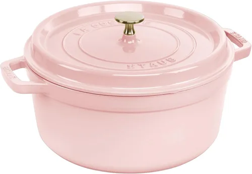 Miniatura 20 de STAUB Horno Holandés de Hierro Fundido 4 Cuartos Redondo, Fabricado en Francia, Sirve para 3-4, Blanco