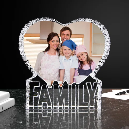 Miniatura 10 de Foto de cristal 3D personalizada, marco de fotos en forma de corazón con luz nocturna de cristal 3D, el mejor regalo para parejas, amor, mujeres