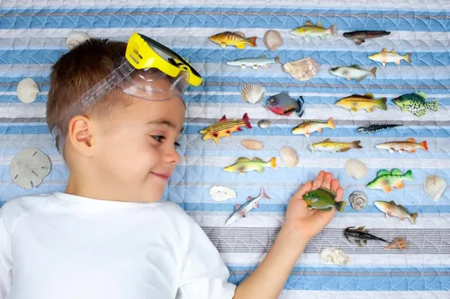 Miniatura 5 de Toy Fish Factory American Angler Collection - Juego de peces de juguete, figuras de peces de juguete, pez gato de lobina grande, juguete educativo