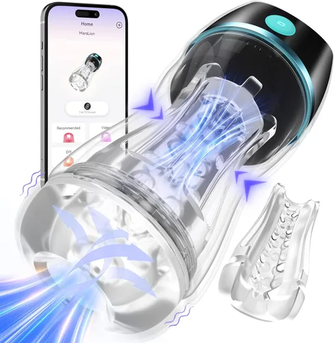 Miniatura 10 de EINSEO Masturbador masculino de succión, coño de bolsillo AI con 7 modos de juguetes para adultos Hands-free suction male stroker with 7 modes, 3D