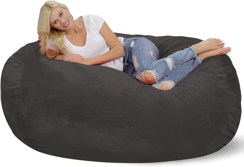 Miniatura 14 de Cozy Sack - Sillón de puff: Gran bolsa para muebles de espuma viscoelástica de 6 ft y tumbona grande – sofá grande con funda de microfibra suave