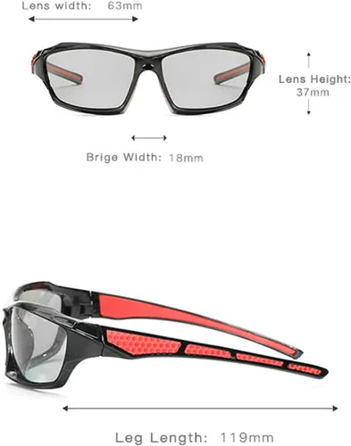 Miniatura 7 de Gafas de lectura bifocales fotocromáticas de transición para hombres y mujeres, gafas de sol deportivas cuadradas rojas para lectores 0 ~+4.00