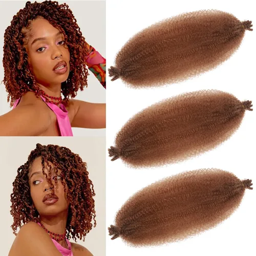 Miniatura 56 de Marley Twist - Cabello trenzado de 10 pulgadas, cabello trenzado preseparado y afro trenzado, 8 paquetes para rastas sintéticas desgastadas