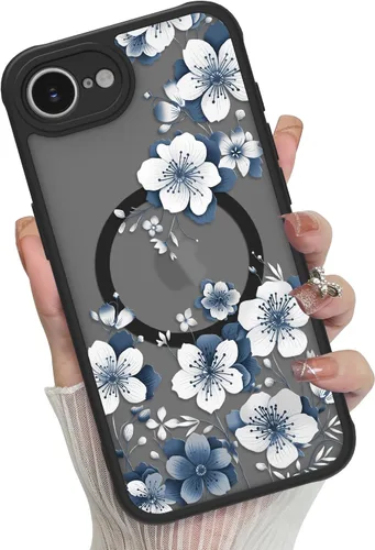 Miniatura 36 de Funda magnética para iPhone 17 Pro [compatible con MagSafe], bonita funda de moda con estampado de leopardo negro, translúcida, mate, parte trasera