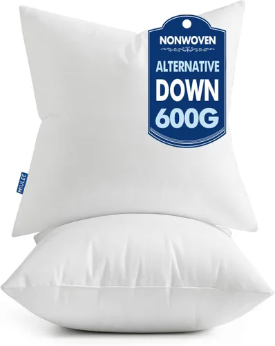 Miniatura 9 de MIULEE Juego de 2 rellenos de almohada decorativa de 12x20 pulgadas, rellenos de almohada no tejidos con relleno 100% virgen para sofá, sillón