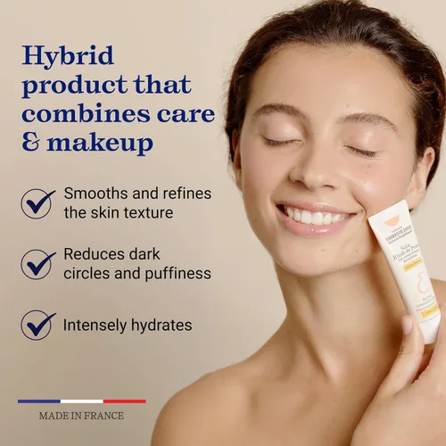 Miniatura 3 de Embryolisse Crema de tez radiante. Maquillaje híbrido e hidratante facial con ácido hialurónico y manteca de karité. Cuidado iluminador para una