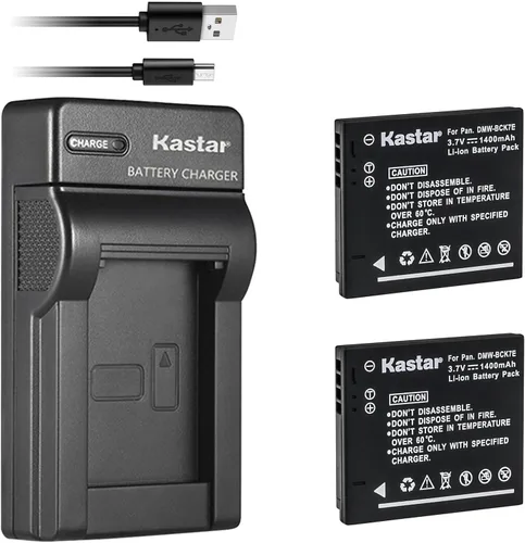 Kastar Batería y cargador delgado de repuesto para Panasonic DMW-BCK7E, Lumix DMC-FH25 FH27 FS16 FS18 FS22 FS35 FS37 S1 S2 S3 SZ1 SZ5 SZ7 TS20 TS25