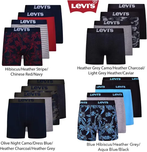Miniatura 4 de Levi's Mens Boxer Briefs Breathable Stretch Underwear 4 Pack