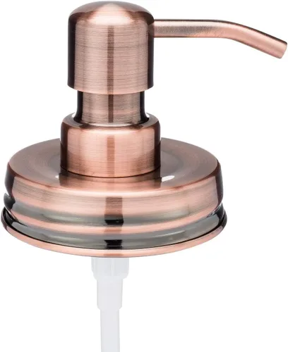 Miniatura 12 de Jarmazing Products Tapas dispensadoras de jabón para tarros de masón negro, paquete de un paquete, para todos los frascos de conservas de boca Acero