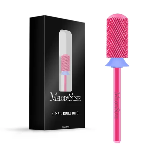 Miniatura 19 de MelodySusie Brocas de uñas de seguridad, brocas de carburo de 2,38 mm de barril grande y parte superior redonda y suave, adecuadas para manicura