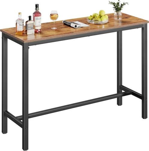 Miniatura 13 de Mr IRONSTONE - Mesa de bar, mesa alta de 47" para pub, mesa rectangular de altura de bar, consola/mesa de café para sofá, para espacios estrechos