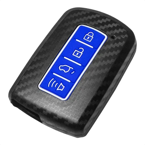 Miniatura 6 de Funda luminosa para llavero inteligente compatible con Toyota Avalon Camry Corolla Highlander RAV4 4 botones sin llave control remoto de fibra