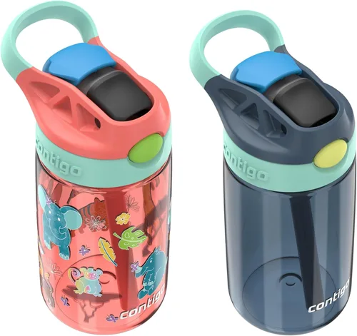 Miniatura 32 de Contigo Botella de agua con pajita para niños con tapa AUTOSPOUT de 20 onzas, arándano Azul (Arándano)
