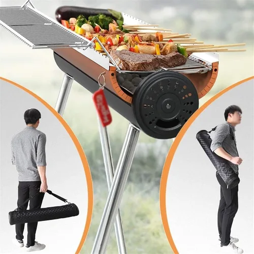 Miniatura 5 de Barbecue Charcoal Grill Outdoor Iron Barbecue Grill Portable Folding Barbecue Camping Tools Charcoal Grill Portable Charcoal Grill