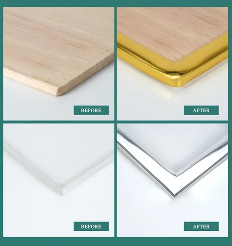 Miniatura 5 de Moldura de esquina de vinilo para despegar y pegar, azulejos en forma de L de 20 pies, moldura de esquina exterior, bordes de moldura exterior
