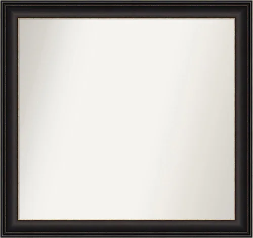 Miniatura 428 de Amanti Art Espejo de baño de bronce para sobre el fregadero, 24 x 24 pulgadas, espejo cuadrado de bronce Lara para tocador, marco de madera