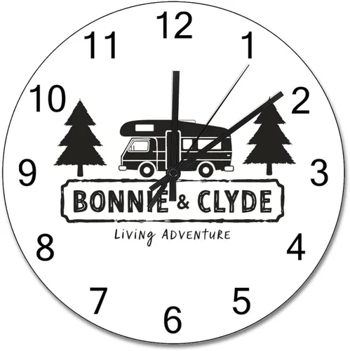 Miniatura 43 de ArogGeld Reloj de pared de 5 O'Clock Somewhere - Reloj redondo de madera para casa de playa, 10, silencioso, sin tictac, batería de cuarzo, granja