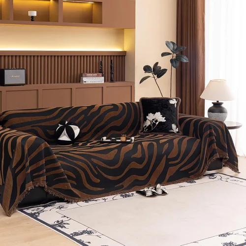 Miniatura 28 de DREAMINGO Fundas de sofá para sofá, estilo bohemio, geométrico y jacquard vintage, de 2 plazas, antideslizante, protector de muebles de felpilla