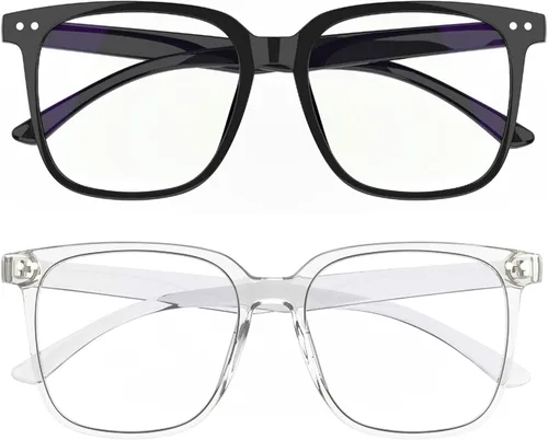 Miniatura 12 de Oversized Square Blue Light Blocking Glasses for Women Men, Anti Glare Computer Glasses, Reduce Eye Strain